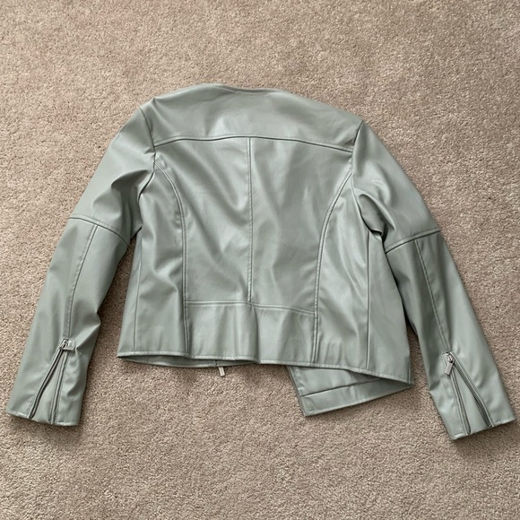 Gray pleather jacket - Picture 2 of 2